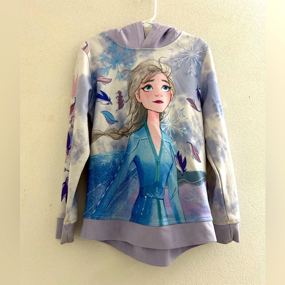 Frozen Themed Hoodie with Elsa Print Girls Size 7/8